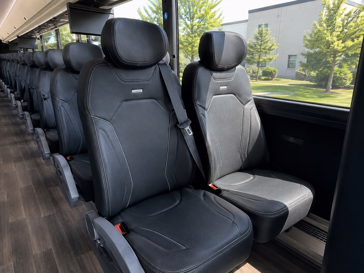 st louis charter bus rental interior